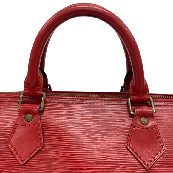 Brown-Bugundy Louis Vuitton Epi Speedy Boston Bag - Picture 9 of 16